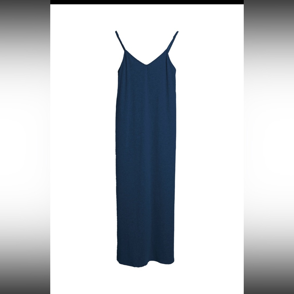 CJLA’s Favorite Ribbed Maxi Dress, Navy blue, Small, with pockets